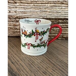 New CATH KIDSTON  London Christmas Holiday Garland Coffee Mug Cup